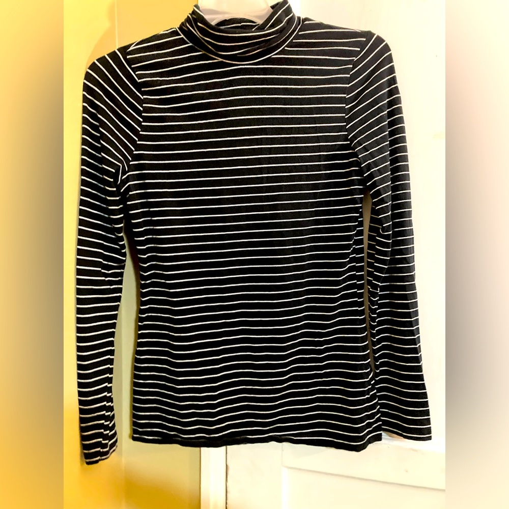 Merona Striped Low Turtleneck